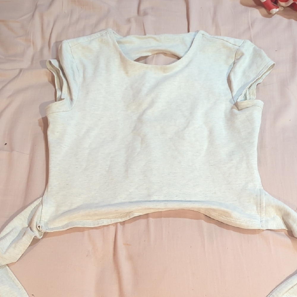 Garage Light Gray Crop Top